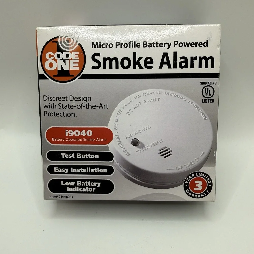 CODE ONE Smoke Alarm‎ i9040 Micro Profile Battery Powered